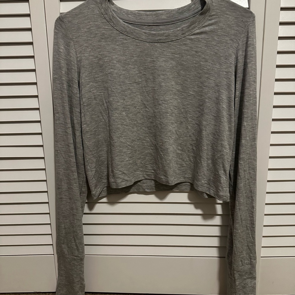 Aerie Heather Gray Long Sleeve Top